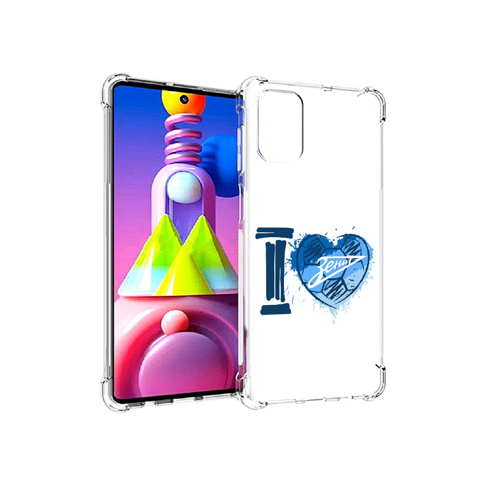 

Чехол MyPads Tocco для Samsung Galaxy M51 ФК я люблю зенит (PT156838.490.186), Прозрачный, Tocco
