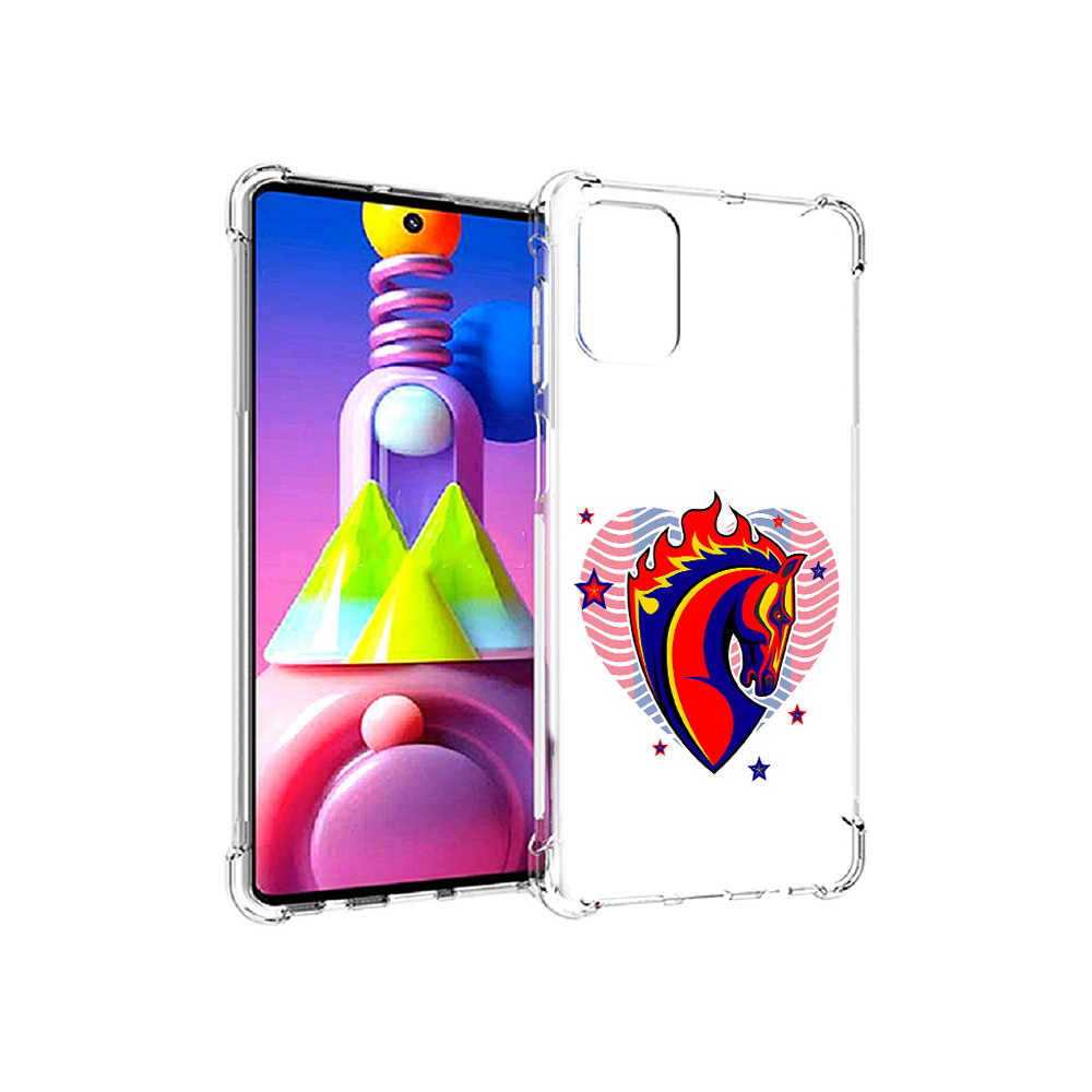 

Чехол MyPads Tocco для Samsung Galaxy M51 ФК ЦСЛ Лошадь (PT156838.490.180), Прозрачный, Tocco
