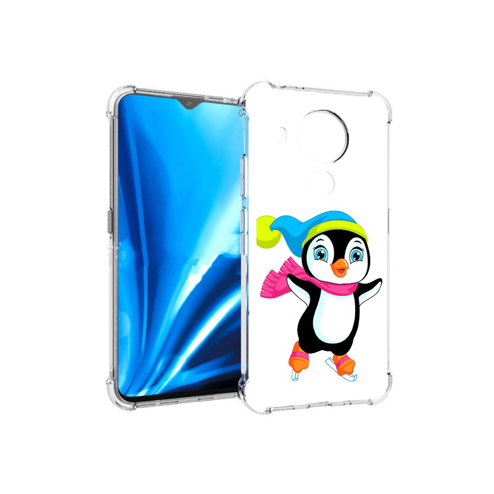 

Чехол MyPads Tocco для Nokia 5.4 пингвин на коньках (PT156621.100.540), Прозрачный, Tocco