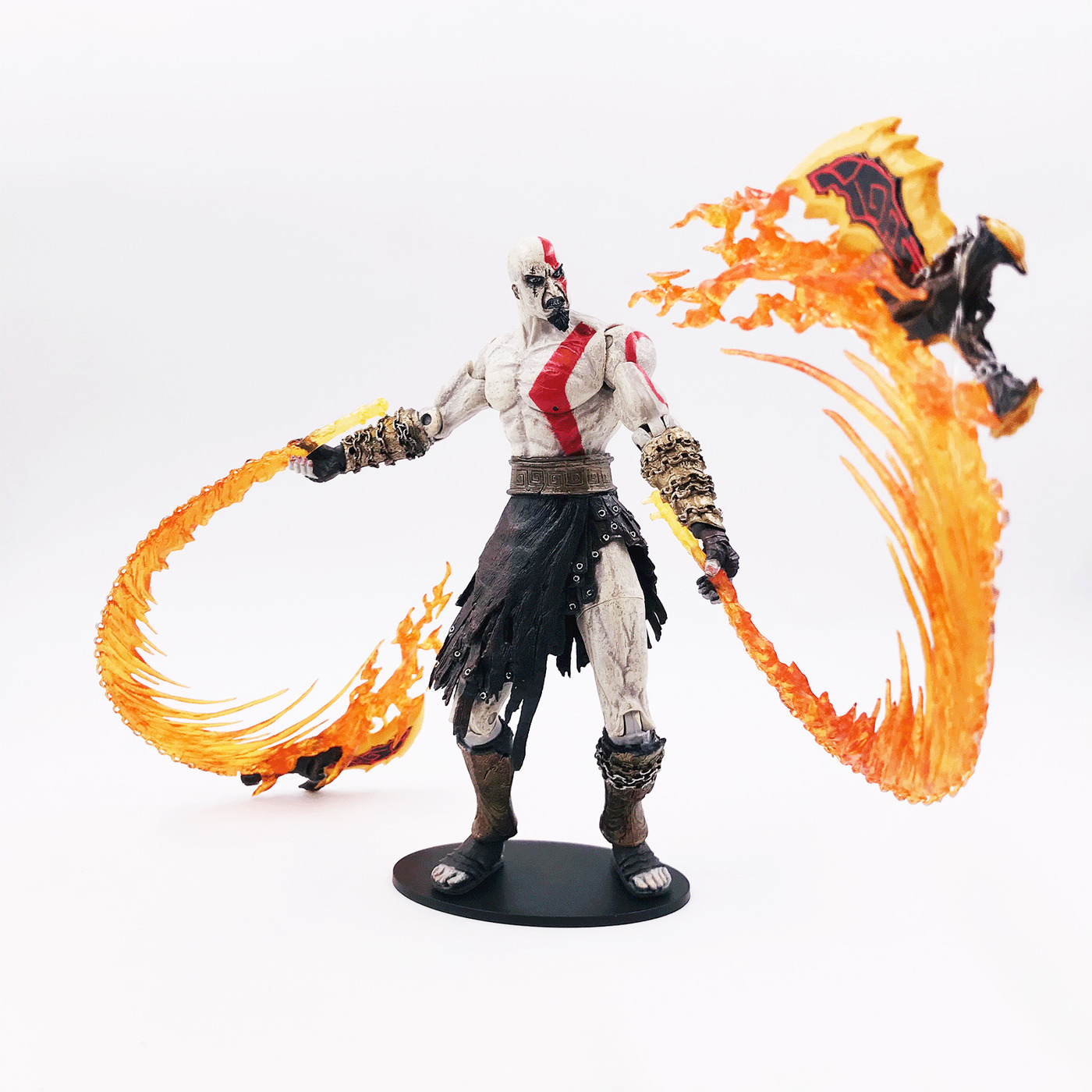 Фигурка God of War Kratos With Flaming Blades Of Athena fan with lights 52 inch farmhouse indoor ceiling fan with remote quiet reversible dc motor 5 double finish wood blades easy