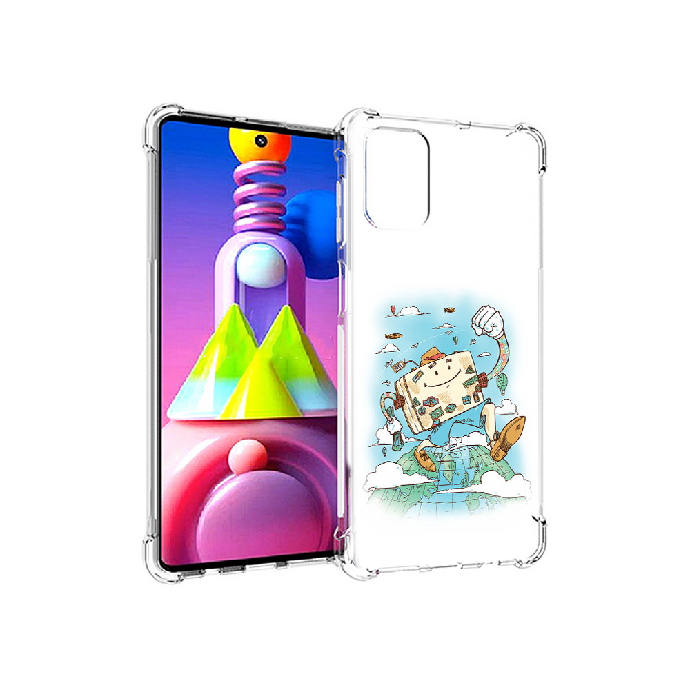 Чехол MyPads Tocco для Samsung Galaxy M51 Счастливый чемодан (PT156838.490.166)