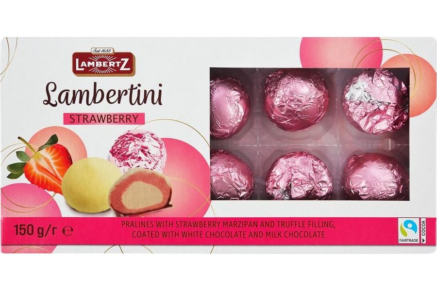 Конфеты пралине Lambertz Lambertini Strawberry 150 г