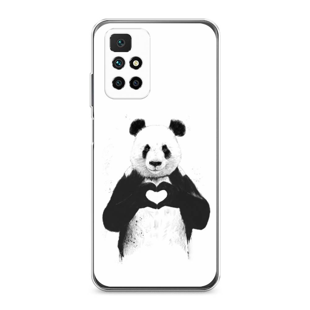 

Чехол Awog на Xiaomi Redmi 10 "Панда love", Разноцветный, 311350-10