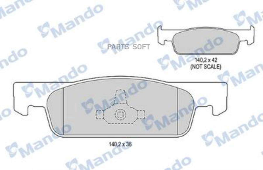 

Тормозные колодки Mando передние дисковые MBF015282