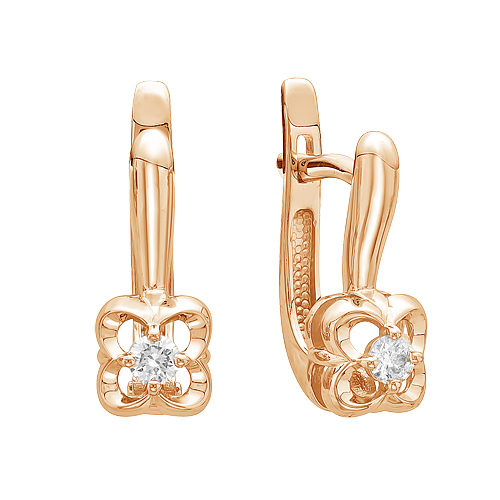 

Серьги из белого золота Бриллианты Костромы 02-2368, бриллиант, 02-2368