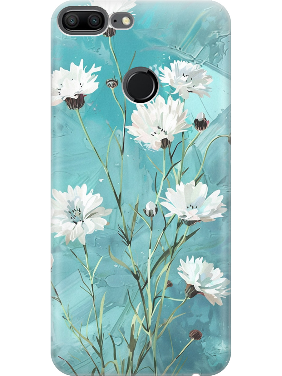 

Силиконовый чехол на Honor 9 Lite с принтом "Белые васильки", Прозрачный;белый;голубой, 717568422