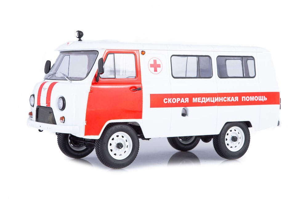 

Модель коллекционная SSM УАЗ-3962 скорая помощь, Белый;красный