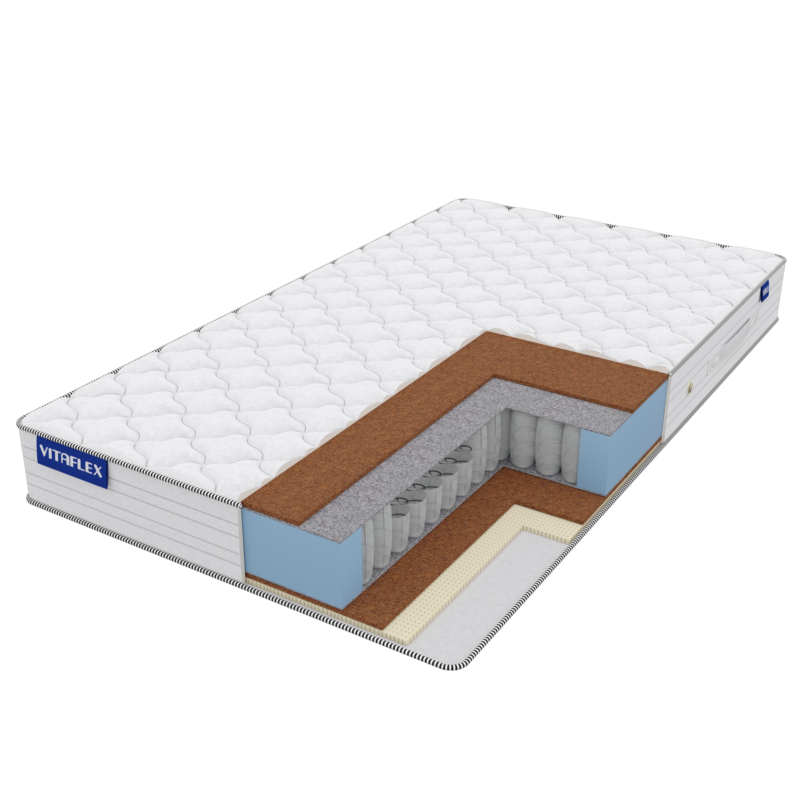 

Матрас Vitaflex Simple Hard-Middle 150х200, Белый, Hard-Middle