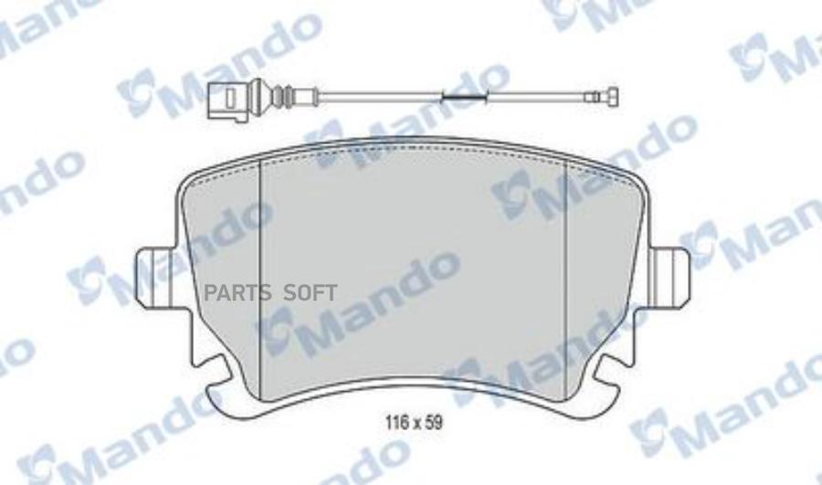 

Тормозные колодки Mando задние дисковые MBF015207