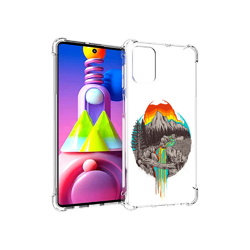 

Чехол MyPads Tocco для Samsung Galaxy M51 Радужный водопад (PT156838.490.144), Прозрачный, Tocco