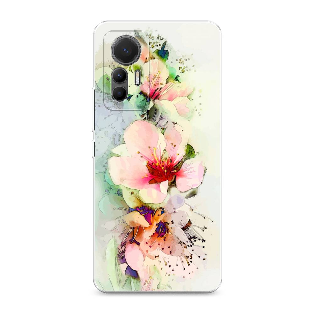 

Чехол на Xiaomi 12 Lite "Нежные цветы", Зеленый;розовый, 315050-2
