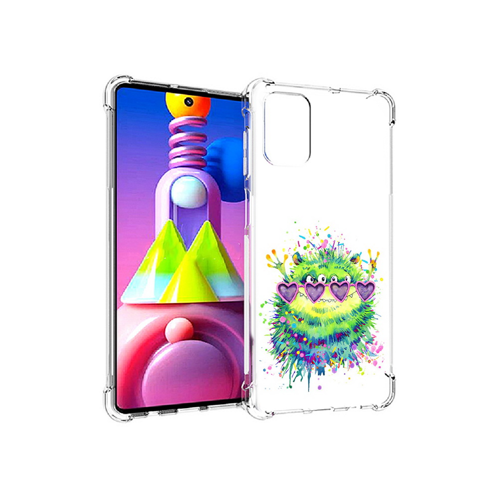 

Чехол MyPads Tocco для Samsung Galaxy M51 Пушистый персонаж (PT156838.490.142), Прозрачный, Tocco
