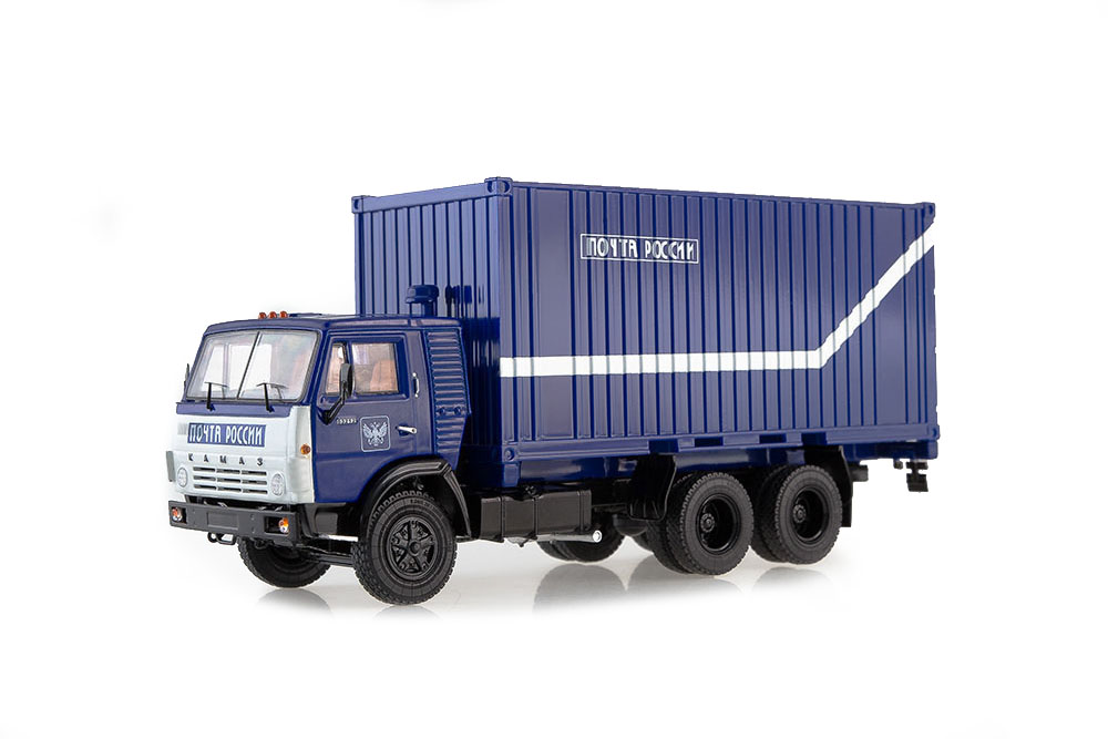 

KAMAZ-53212 with 20-FT container russian post (ussr russian) | КАМАЗ-53212 с 20-ФУТОВЫМ ко, Синий