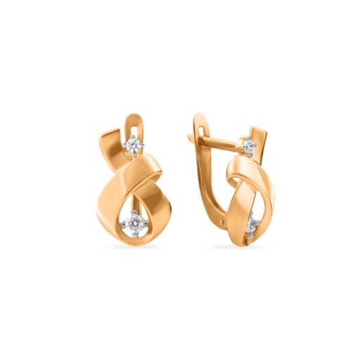

Серьги из красного золота Санис 01-216242 Серьги, фианит, 01-216242 Серьги