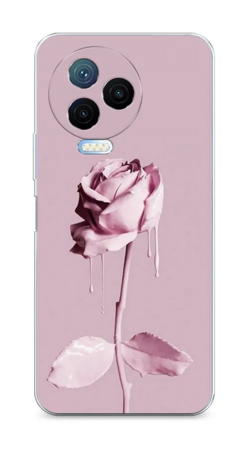 

Силиконовый чехол Awog "Роза в краске" для Infinix Note 12 Pro 4G, Розовый, 3102250-8