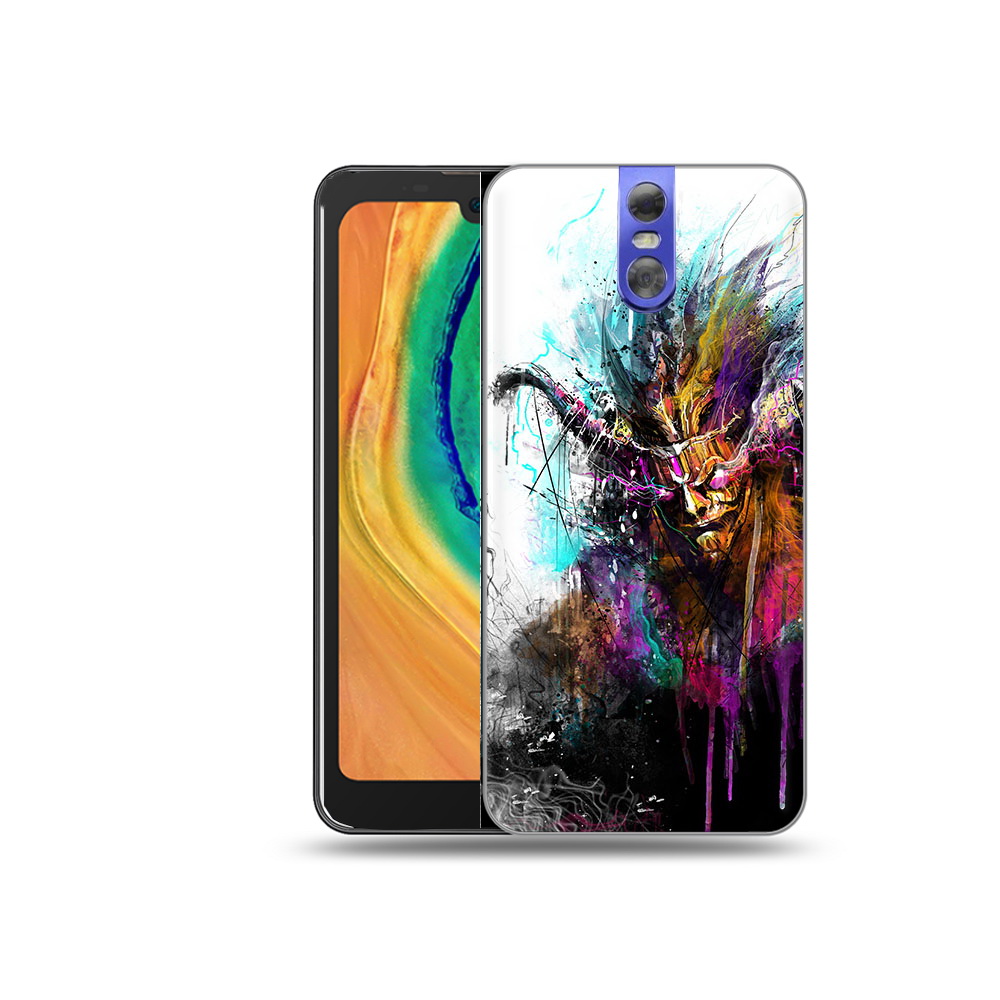 

Чехол MyPads Tocco для Doogee BL7000 яркий дьявол, Прозрачный, Tocco
