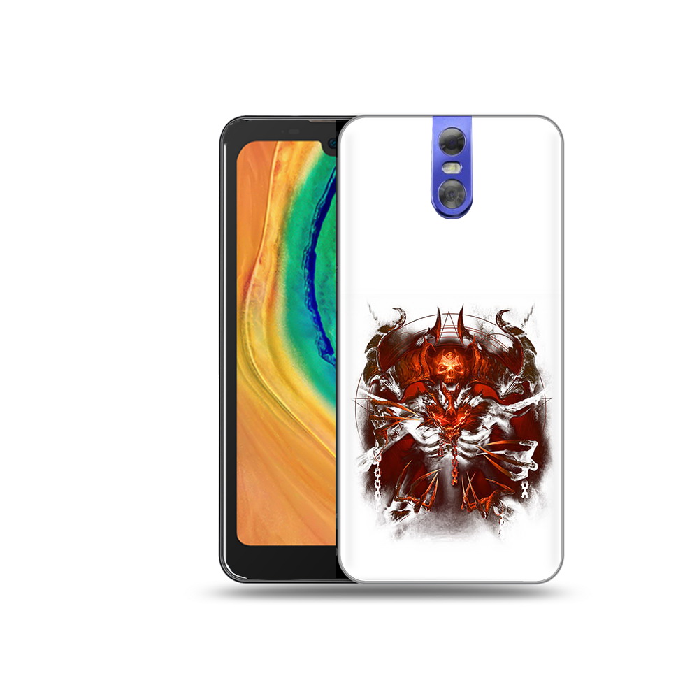 

Чехол MyPads Tocco для Doogee BL7000 яркий демон, Прозрачный, Tocco