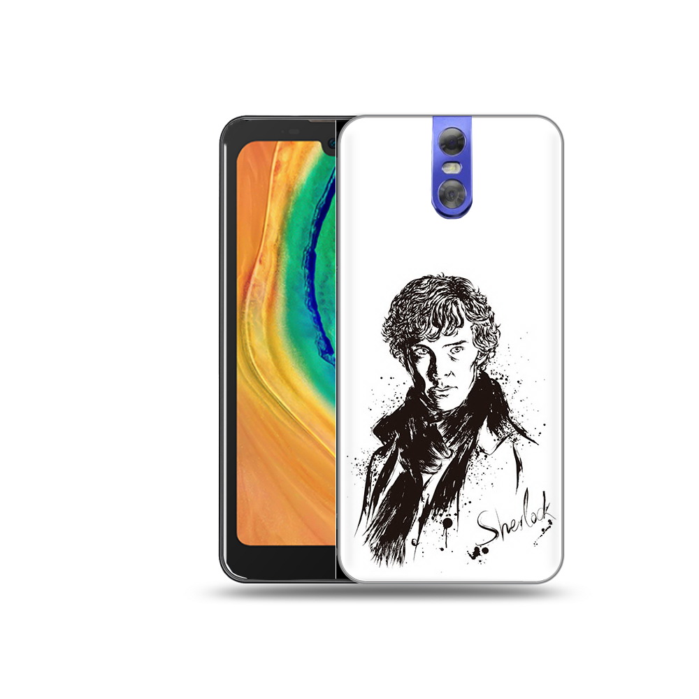 

Чехол MyPads Tocco для Doogee BL7000 шерлок холмс портрет, Прозрачный, Tocco