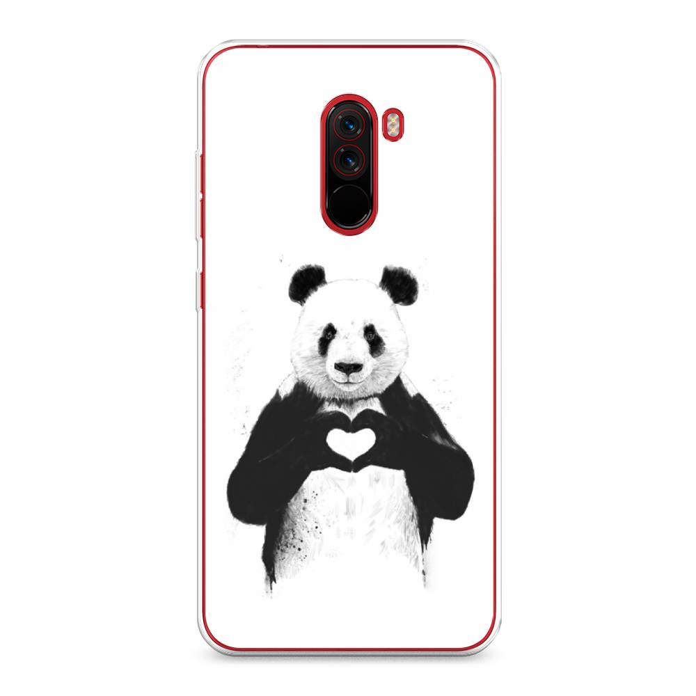

Чехол Awog на Xiaomi Pocophone F1 "Панда love", Разноцветный, 34450-10