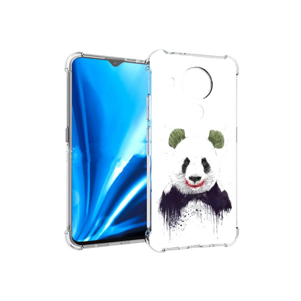

Чехол MyPads Tocco для Nokia 5.4 панда джокер (PT156621.100.533), Прозрачный, Tocco