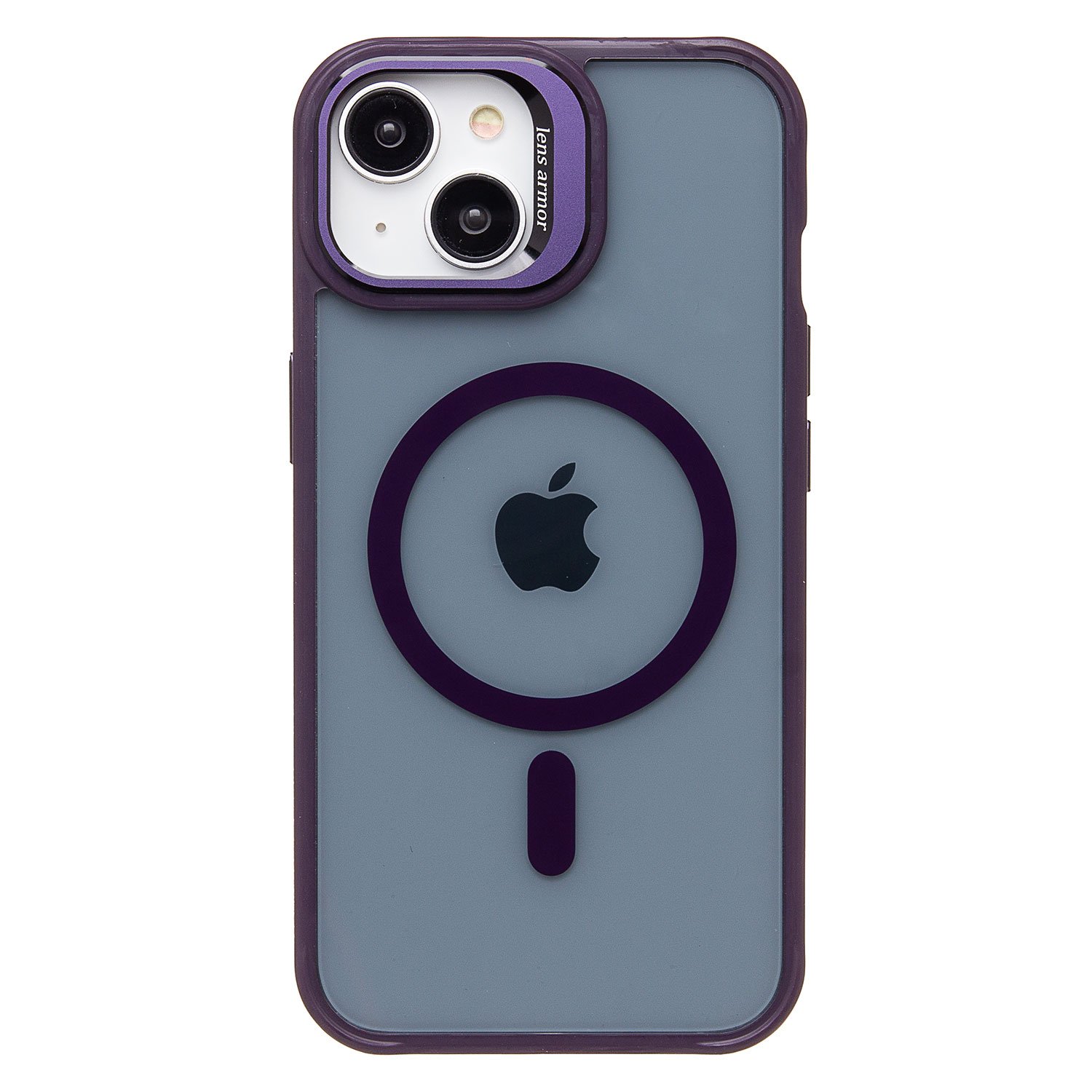 

Чехол для iPhone 13, iPhone 14 силиконовый MagSafe 6 <темно-фиолетовый>