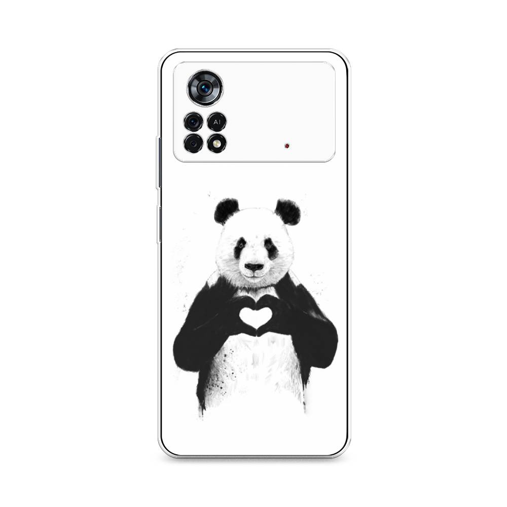 

Чехол Awog на Poco X4 Pro 5G "Панда love", Разноцветный, 313150-10