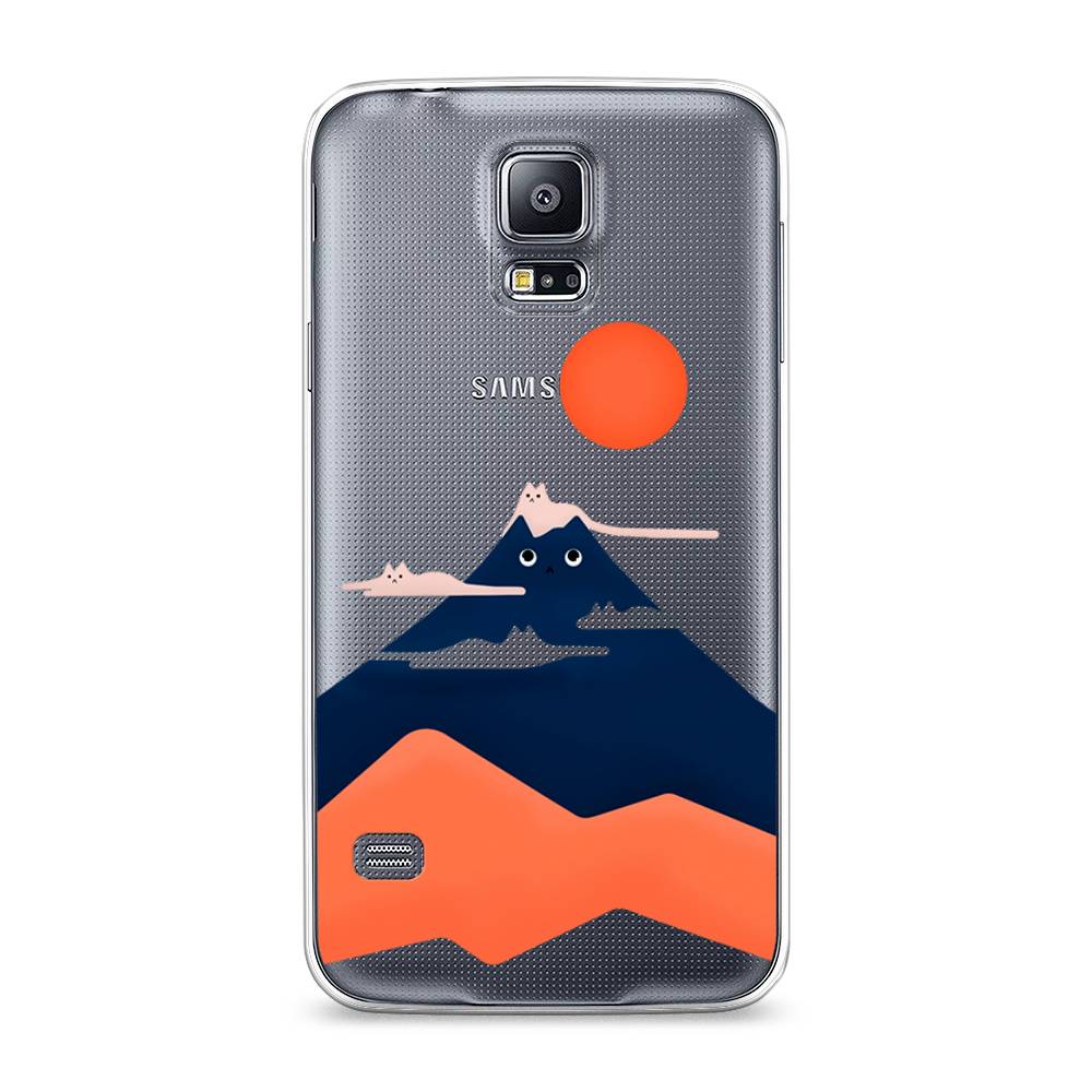 

Чехол на Samsung Galaxy S5 "Кот-гора", Черный;оранжевый, 24150-4
