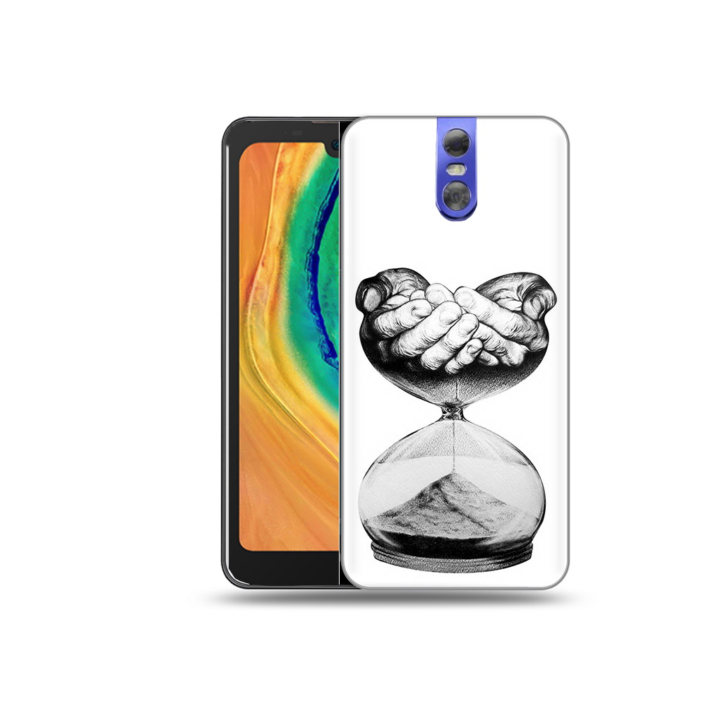 

Чехол MyPads Tocco для Doogee BL7000 часы жизни черно белый, Прозрачный, Tocco