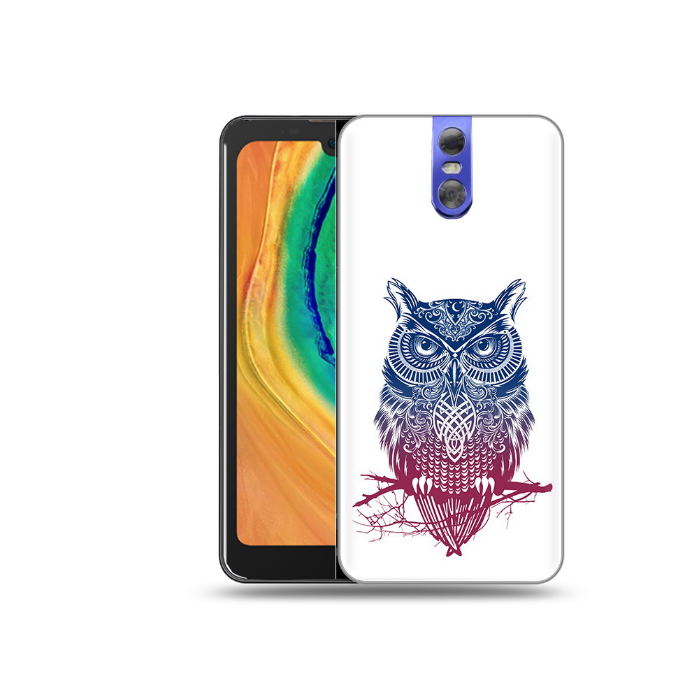 

Чехол MyPads Tocco для Doogee BL7000 хиппи сова, Прозрачный, Tocco