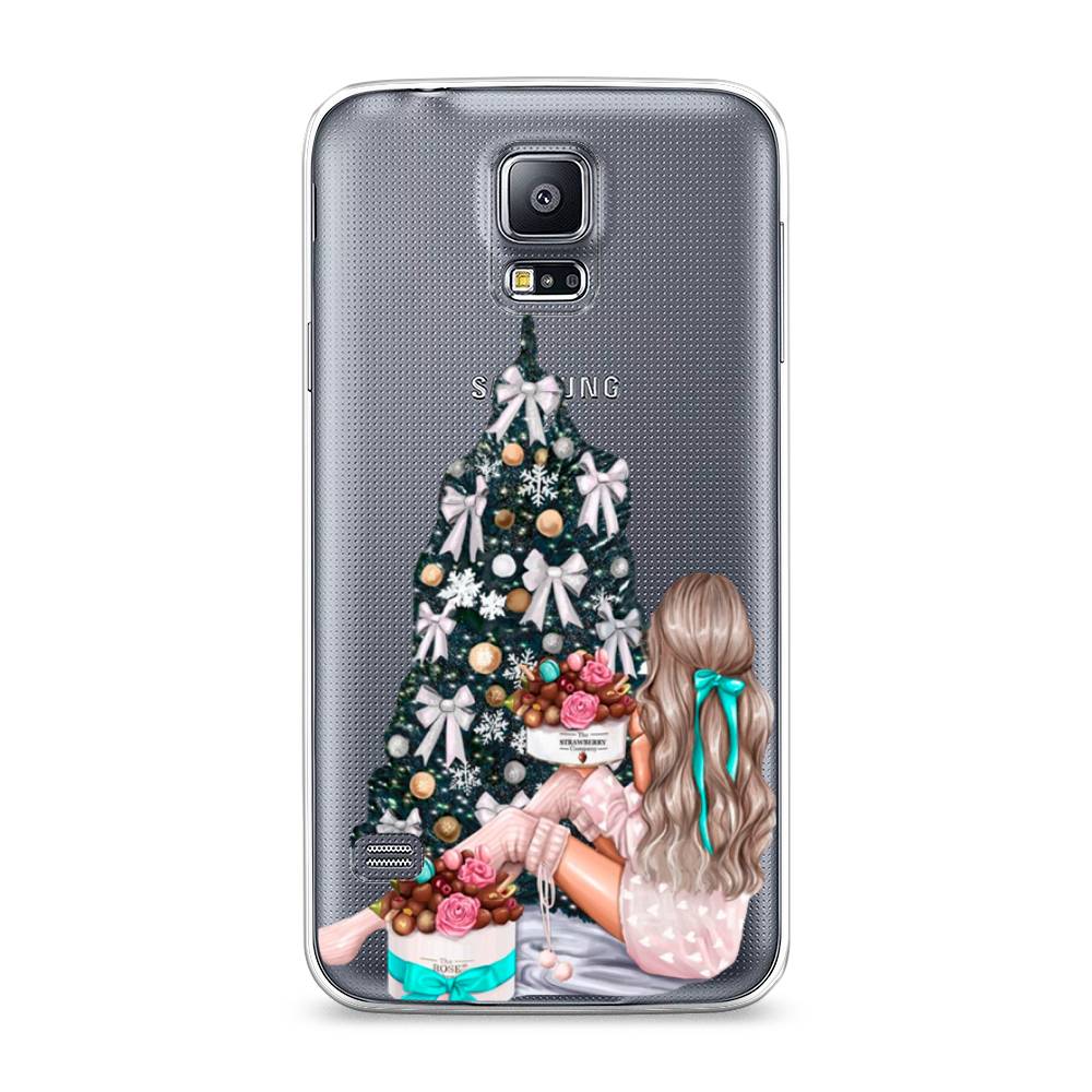 

Чехол на Samsung Galaxy S5 "New Year", Зеленый;бежевый;голубой, 24150-5