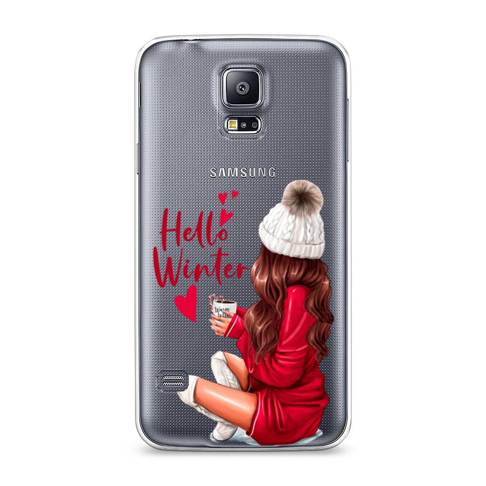 

Чехол на Samsung Galaxy S5 "Hello winter", Красный;белый;коричневый, 24150-5