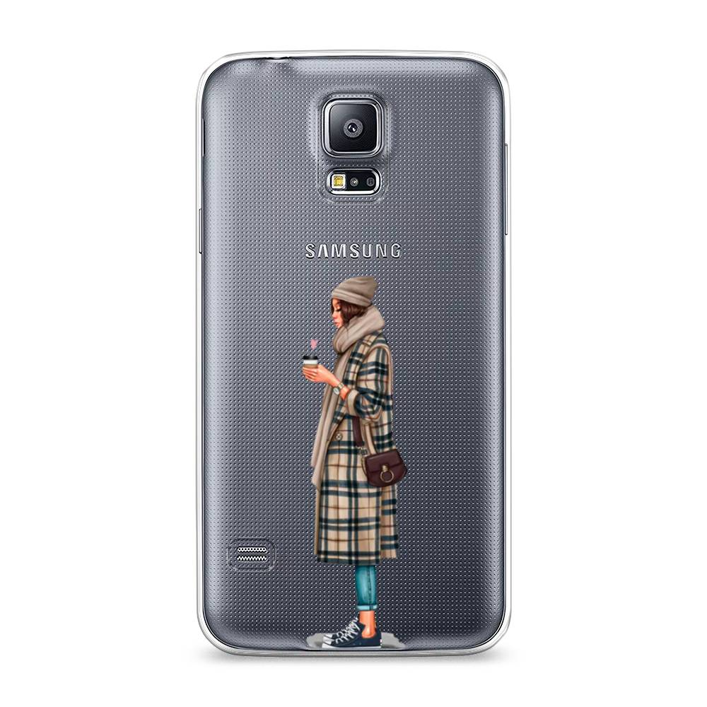 

Чехол на Samsung Galaxy S5 "Утренний кофе", Коричневый;бежевый, 24150-6