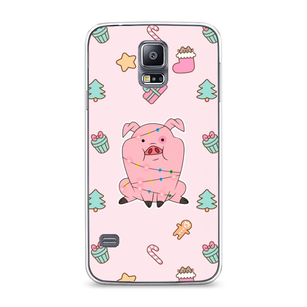 

Чехол на Samsung Galaxy S5 "Розовая свинка", Розовый;зеленый, 24150-5