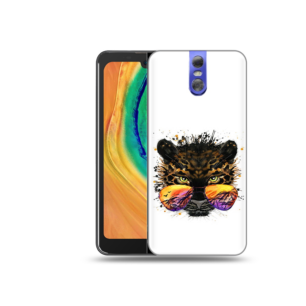 

Чехол MyPads Tocco для Doogee BL7000 тропический леопард, Прозрачный, Tocco