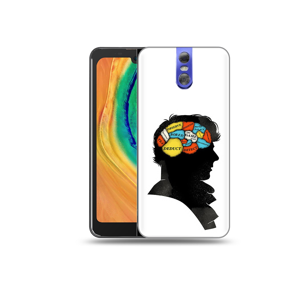 

Чехол MyPads Tocco для Doogee BL7000 темный рисунок, Прозрачный, Tocco