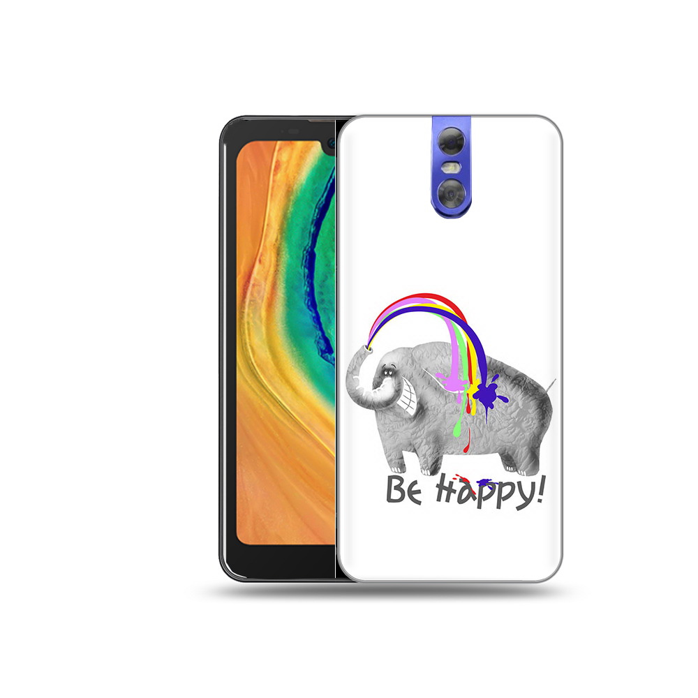 

Чехол MyPads Tocco для Doogee BL7000 счастливый слон, Прозрачный, Tocco