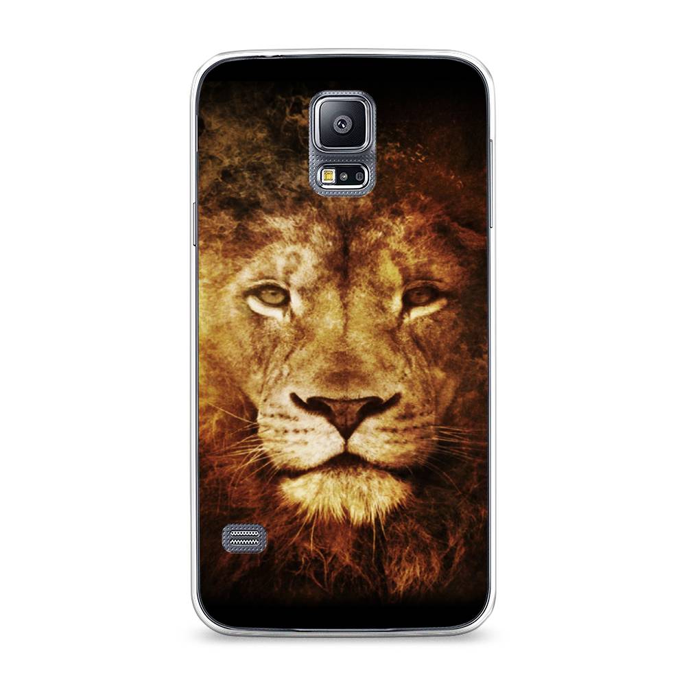 

Чехол на Samsung Galaxy S5 "Лев", Черный;коричневый;желтый, 24150-6