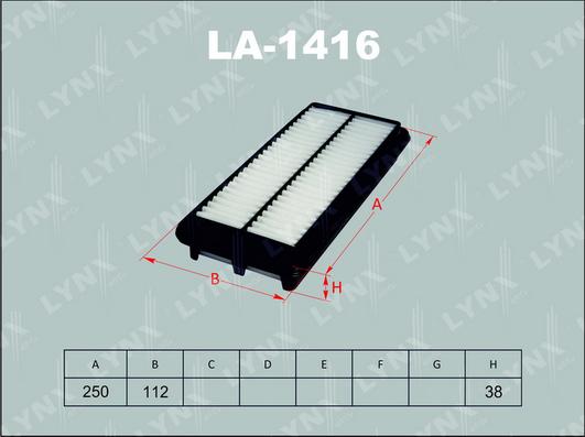 

Фильтр воздушный LYNXauto LA-1416