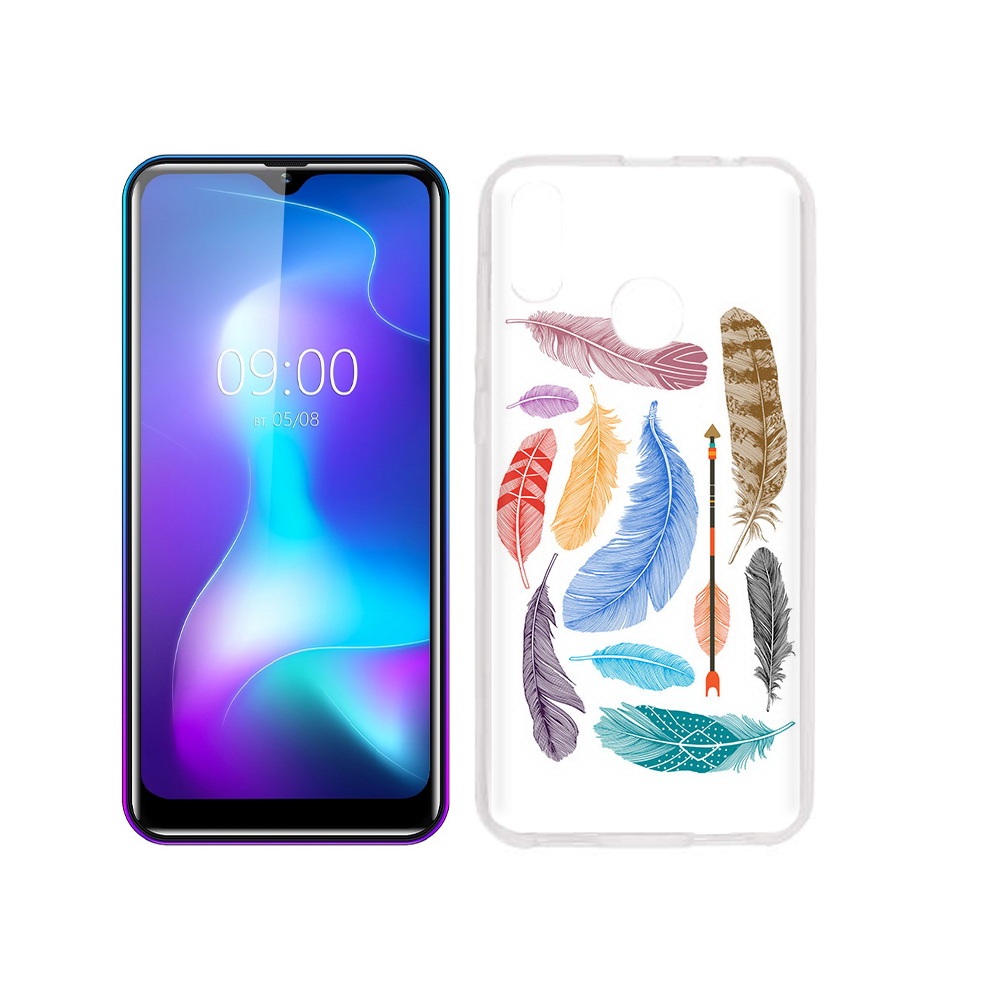 

Чехол MyPads Tocco для BQ 6042L разноцветные перья, Прозрачный, Tocco