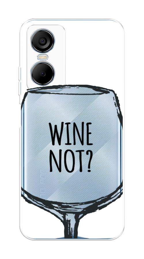 

Чехол на Tecno Pop 6 Pro "Wine not white", Белый, 302750-6