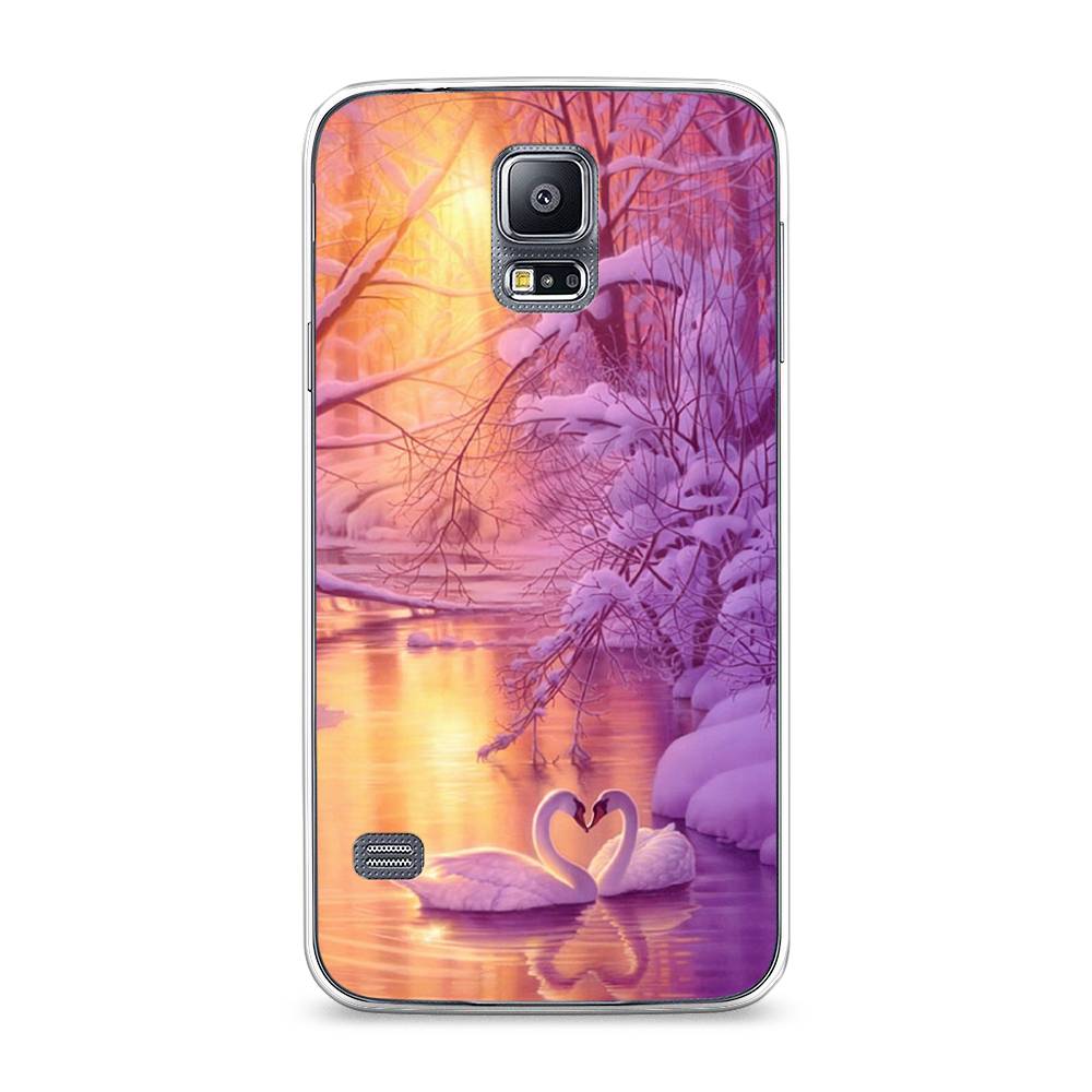

Чехол на Samsung Galaxy S5 "Зима 1", Фиолетовый;желтый, 24150-2
