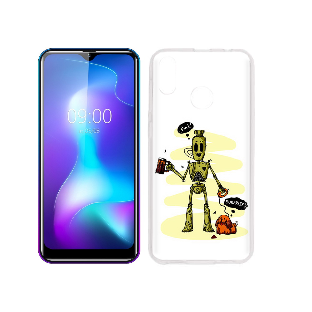 

Чехол MyPads Tocco для BQ 6042L прикольный робот, Прозрачный, Tocco