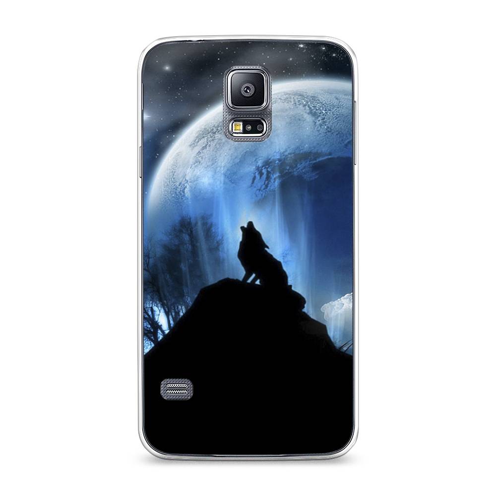 

Чехол на Samsung Galaxy S5 "Волк 2", Синий;черный;белый, 24150-1