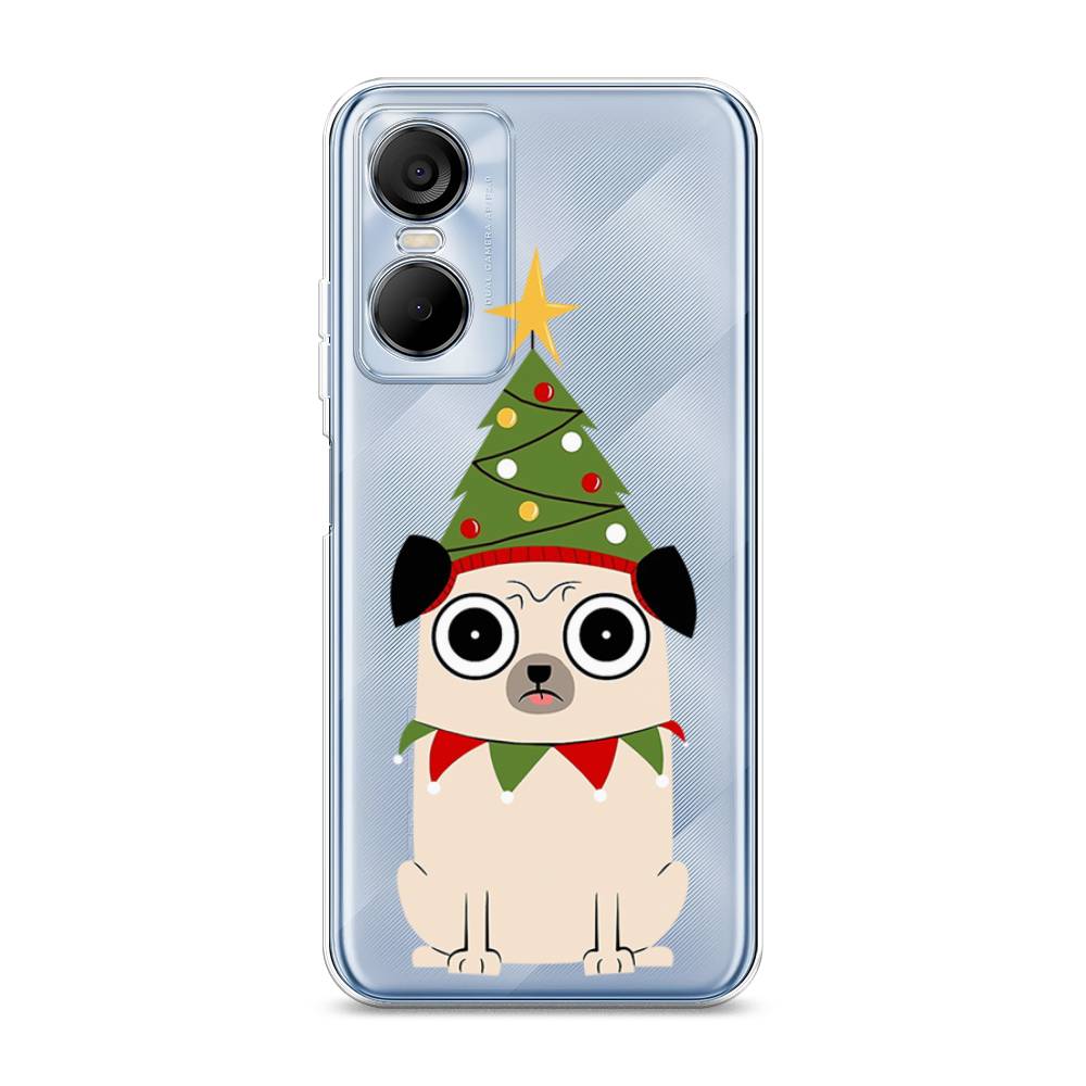 

Чехол на Tecno Pop 6 Pro "Собачка с ёлочкой", Бежевый;красный;зеленый, 302750-1