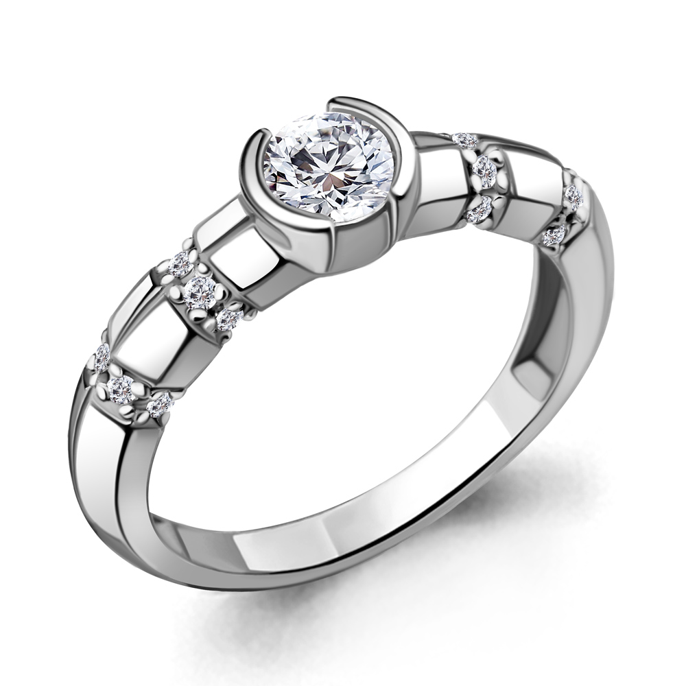 

Кольцо из серебра с фианитом Aquamarine Aquamarine 66655А_925_р р. 18, 66655А_925_р