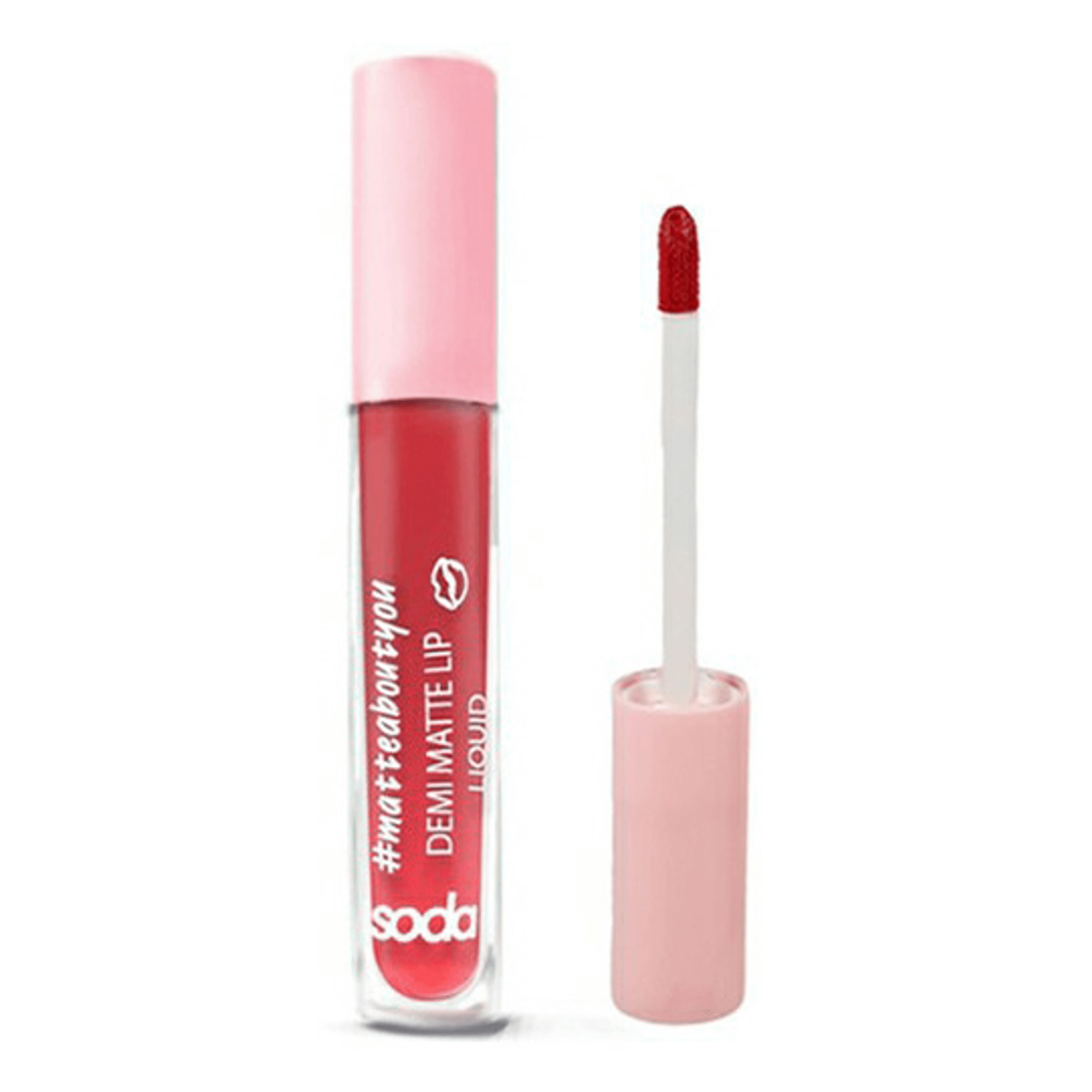 Губная помада Soda Demi matte lip liquid матовая, жидкая, 005 be bright, 4 мл жидкая матовая помада longlasting liquid matte lipstick g01l408 08 ruffle trim 6 мл