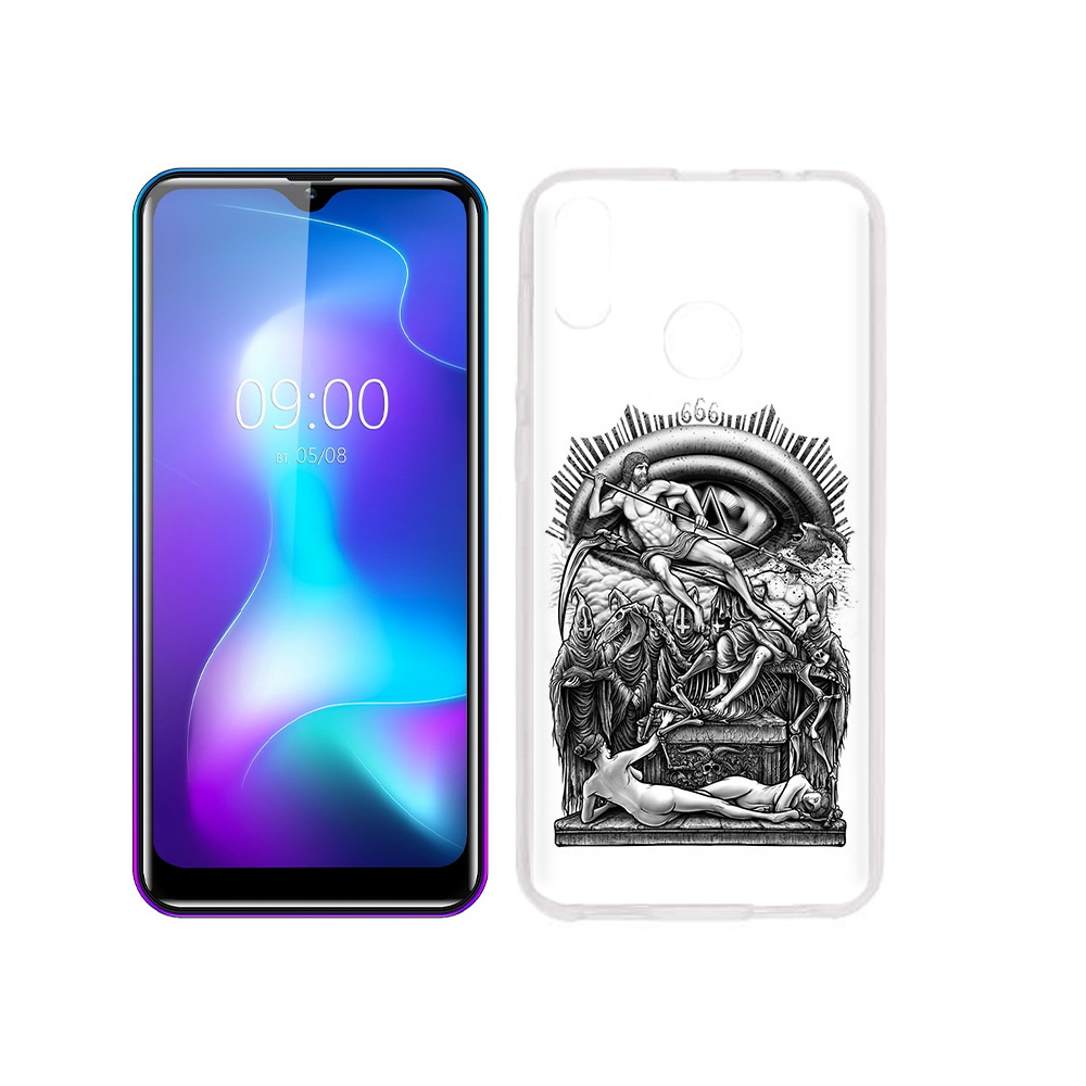 

Чехол MyPads Tocco для BQ 6042L оракул черно белый, Прозрачный, Tocco