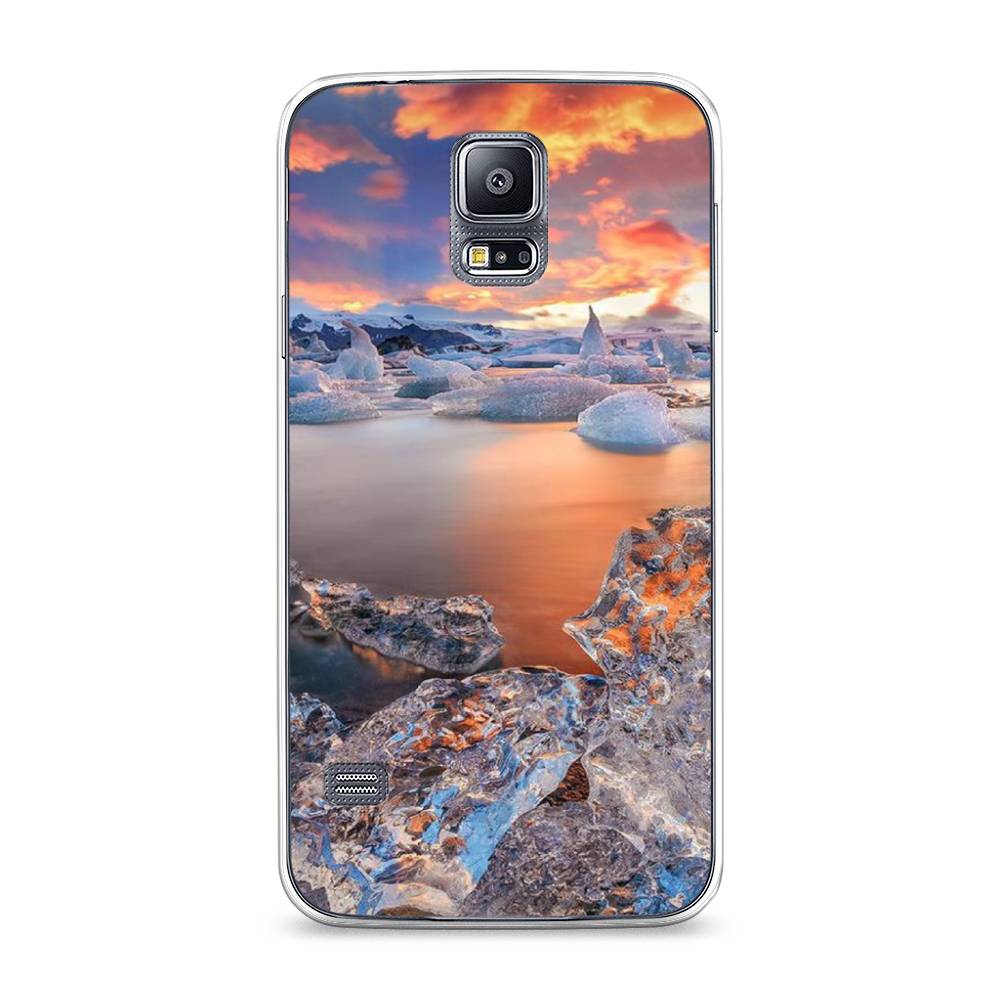 

Чехол на Samsung Galaxy S5 "Ледники", Синий;оранжевый, 24150-2