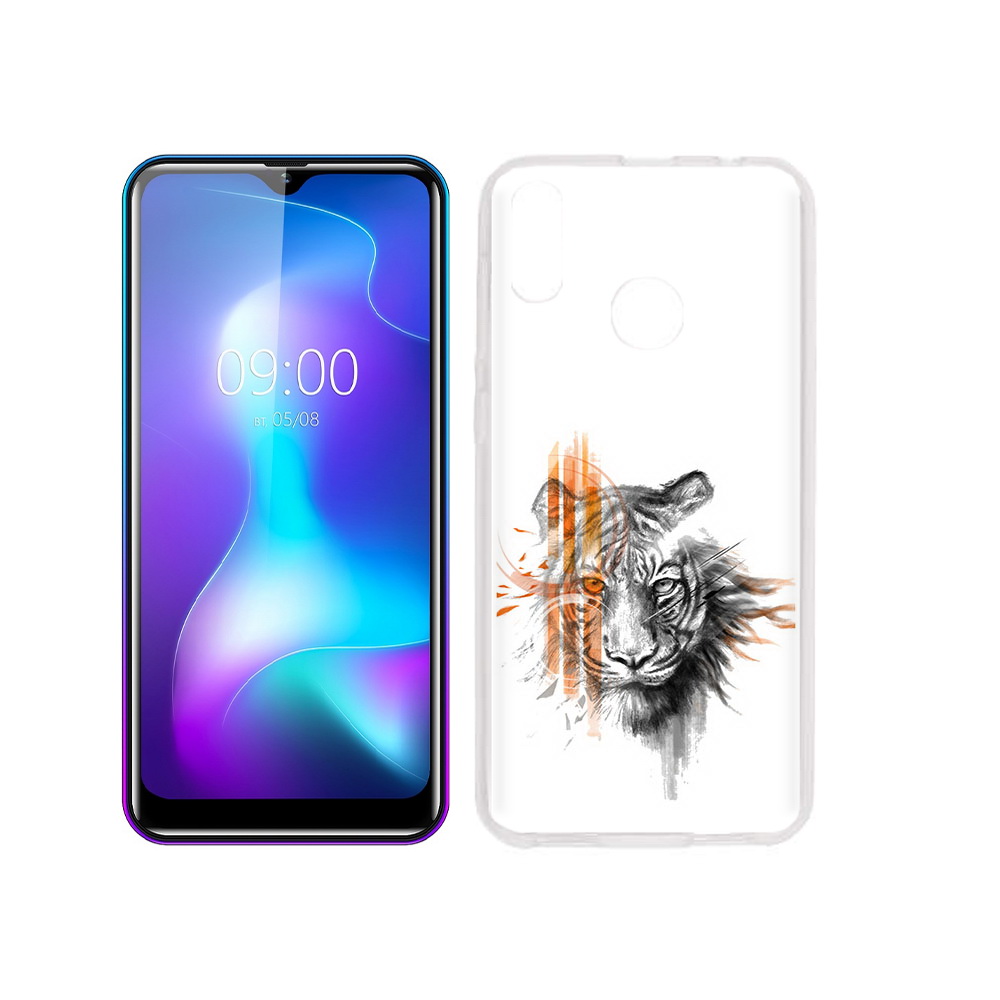 

Чехол MyPads Tocco для BQ 6042L огненный тигр, Прозрачный, Tocco