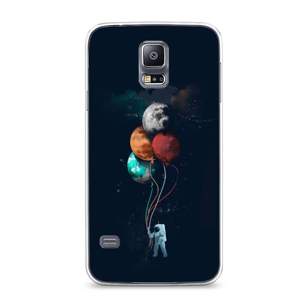 

Чехол на Samsung Galaxy S5 "Космонавт с шариками", Разноцветный, 24150-4